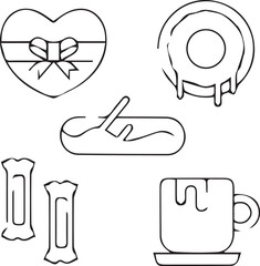 Chocolate Day vector,Gourmet gift,Chocolate,Chocolate bar,Chocolate truffles,Chocolate lovers,Candy icon symbol