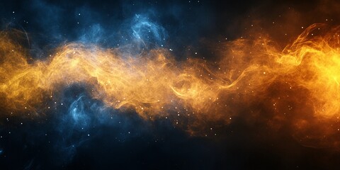 Fototapeta premium Grainy yellow and blue abstract texture with soft noise, perfect for modern backgrounds and digital design projects, book illustration style