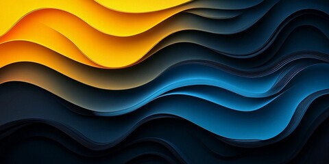 Obraz premium Grainy yellow and blue abstract texture with soft noise, perfect for modern backgrounds and digital design projects, book illustration style