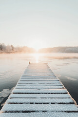 Fototapeta premium pier on the lake