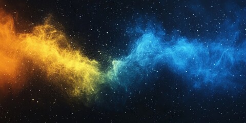 Obraz premium Vibrant yellow and blue grainy texture background with abstract noise.