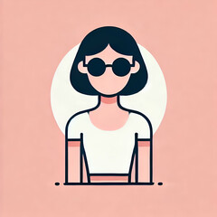 girl with glasses