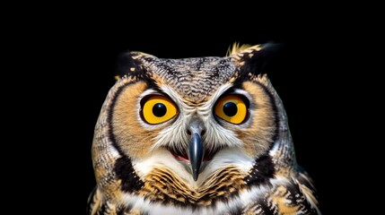 Fototapeta premium Owl's Piercing Gaze