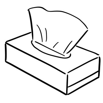 recommend clip art: ティッシュペーパーのイラスト（線画のみ）