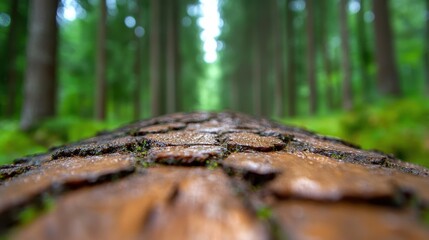 Obraz premium A close up of a tree trunk in a forest
