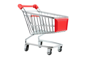 Shopping Cart Isolated on transparent Background for Retail and E-commerce Displays