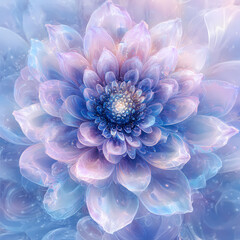 Obraz premium Beautiful abstract flower design with soft pastel colors and intricate details in a serene background. Generative AI