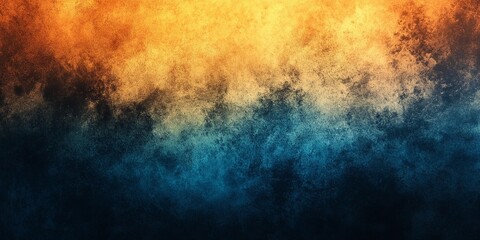 Obraz premium Grainy yellow and blue abstract texture with soft noise, perfect for modern backgrounds and digital design projects, book illustration style