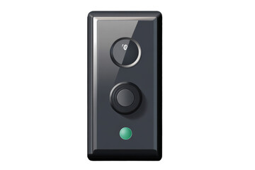 Smart doorbell with advanced features isolated on transparent background showcasing design