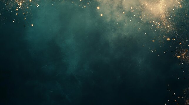 Abstract teal & gold background