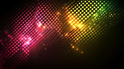 Abstract glowing lines and dots