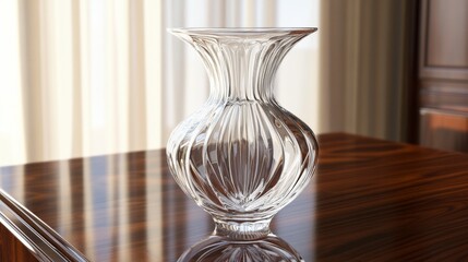 Stunning Crystal Vase: A Masterpiece of Transparent Elegance for Modern Interiors