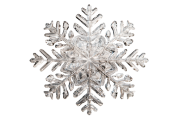 Snowflake Isolated on Transparent Background for Creative Design and Art Projects