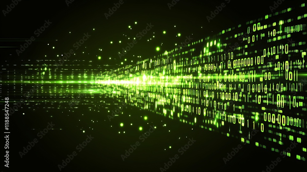 Poster Digital data stream background