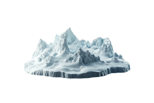 Stunning South Pole Artwork Isolated on Bright transparent Background for Unique Displays