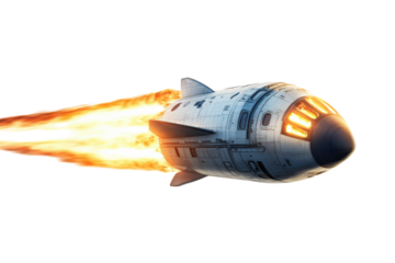 Captivating Space Capsule Re-entering Earth's Atmosphere in a Stunning Celestial Scene