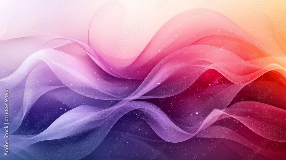 Aufkleber abstract flowing gradient with sparkling particles creating a vibrant and dreamy visual texture that