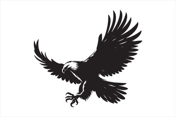 Flying Eagle bird Silhouette 