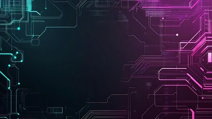 Obraz premium Abstract circuit board background, futuristic technology