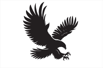 Flying Eagle bird Silhouette 