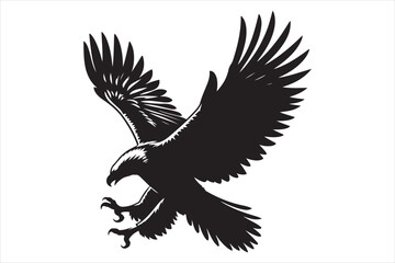 Flying Eagle bird Silhouette 