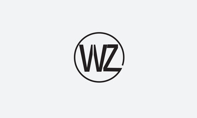 WZ, ZW, W , Z , Abstract Letters Logo Monogram	