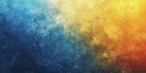 Obraz premium Blurred grainy yellow and blue texture with artistic noise, great for modern design and creative visuals, book illustration style