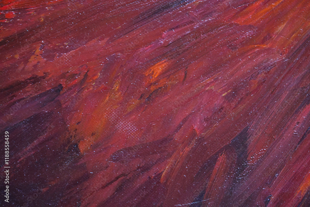 Aufkleber abstract creative background: white and red blurred stains of colored primer when toning the canvas,
