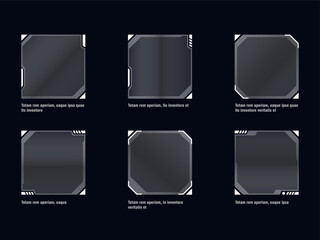 Future technology border interface screen for decoration