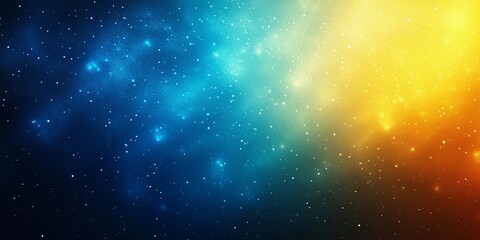 Obraz premium Grainy yellow and blue abstract texture with soft noise, perfect for modern backgrounds and digital design projects, book illustration style