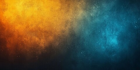 Obraz premium Vibrant yellow blending into blue with grainy texture, creating an abstract noise background, perfect for creative designs, comic book style