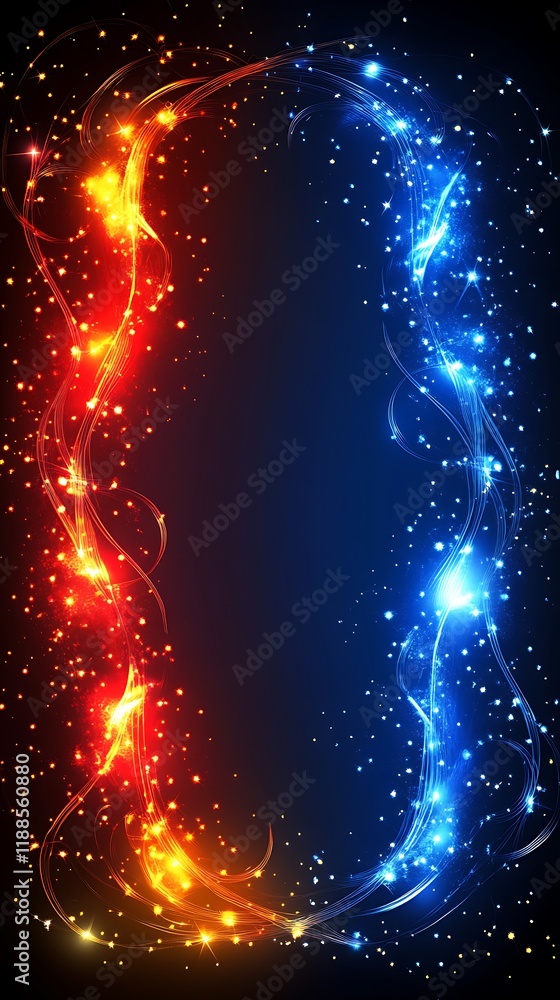 Poster abstract energy swirl, contrasting colors. possible use background image, graphic design