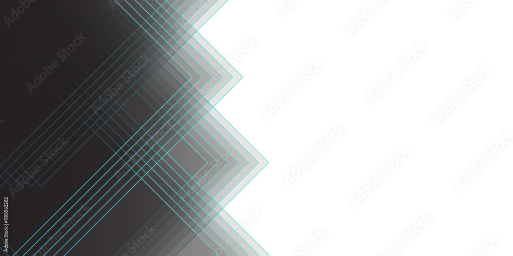 Poster Abstract black and Blue Futuristic hi-technology concept. Digital black textured graphics poster background. Tech geometric black shapes seamless loop motion graphics