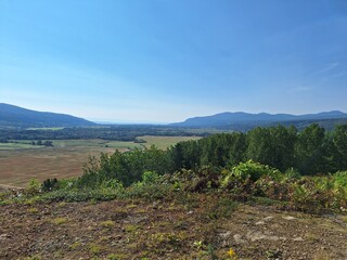 Beautiful view from a hiking spot of mountains