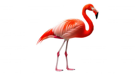 Fototapeta premium [flamingos in night sky art] Vibrant Stylized Flamingo Under Starry Dark Sky Night Background