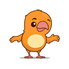 3d colorful cartoon character with cute eyes and face