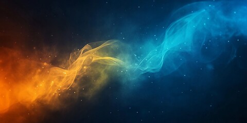 Fototapeta premium Dynamic yellow and blue grainy backdrop with soft noise, ideal for posters, flyers, and web design, book illustration style