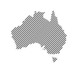 Australia - Map of the country formed by lines. Vector Illustration. © gt29