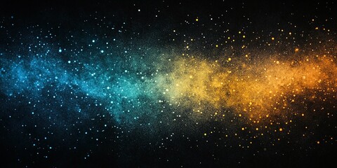 Fototapeta premium Dynamic yellow and blue grainy backdrop with soft noise, ideal for posters, flyers, and web design, book illustration style