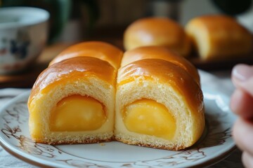 Taiwanese cake filled with pineapple