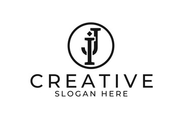 Obraz premium Letter IJ creative logo