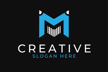 Fototapeta premium letter M creative logo