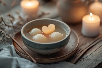Tang Yuan is a Chinese treat of rice flour balls in sweet soup popular at festivals like Winter Solstice