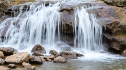 Fototapeta premium River flow with stones
