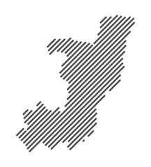 Republic of the Congo - Map of the country formed by lines. Vector Illustration.