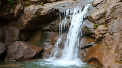 River flow with stones