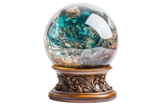 Magic Crystal Ball Isolated on transparent Background Ideal for Fortune Telling and Divination