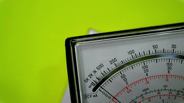 A close up look of analog scale