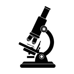 microscope black color vector