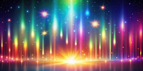 Obraz premium Glittering Aurora Light Effect , celestial, colorful lights, celestial, colorful lights, light, glowing orb